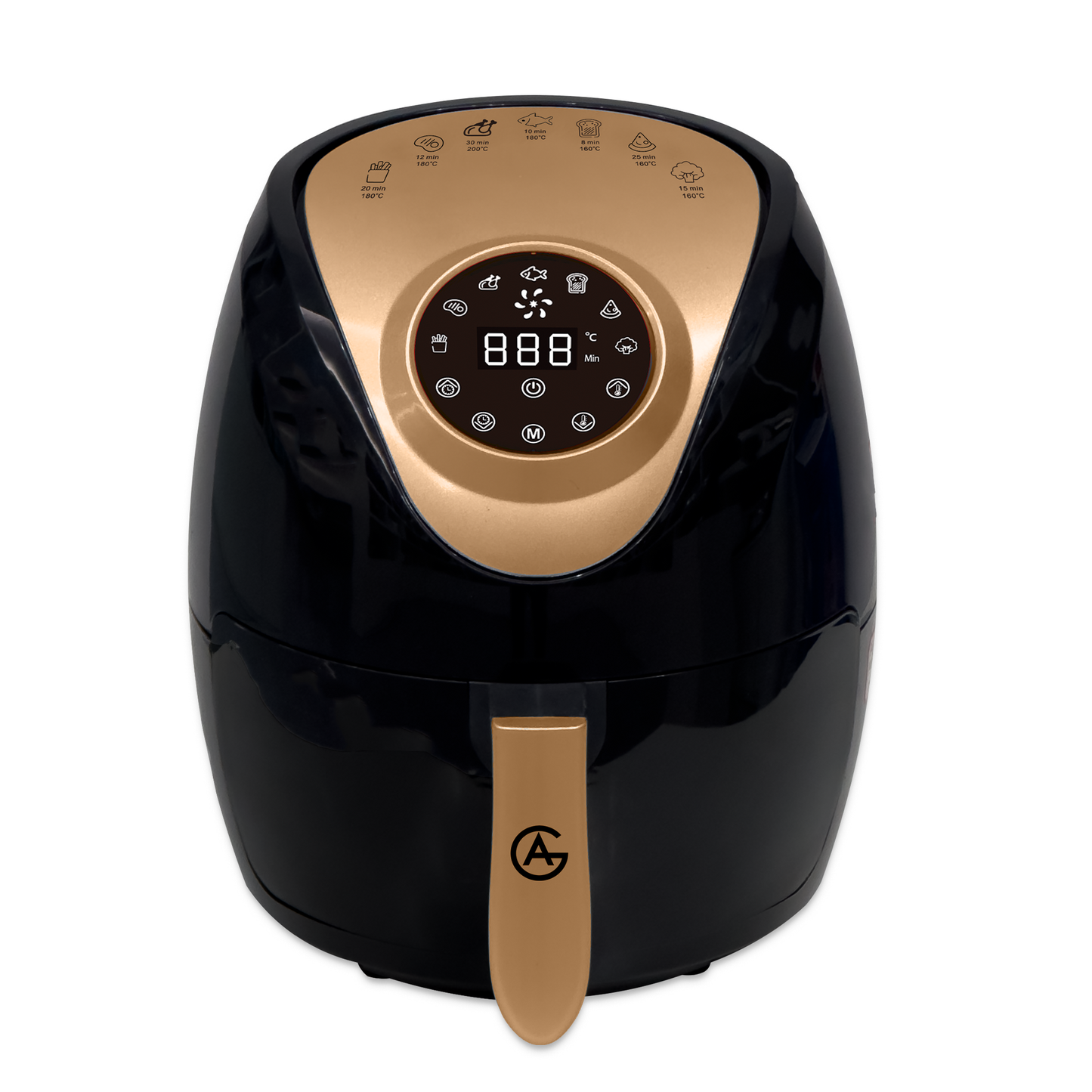 AG XXL Premium Airfryer – Bis zu 8 Personen – 5,5 l – Extrem leise – 8 automatische Kochprogramme