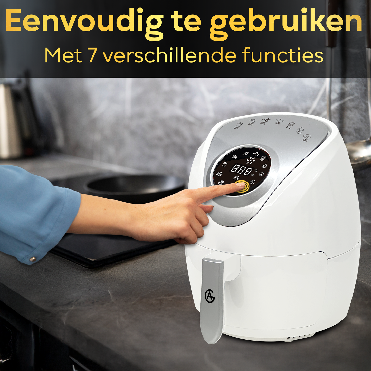 AG Airfryer Compact - White- tot 4 Personen - 4 Liter
