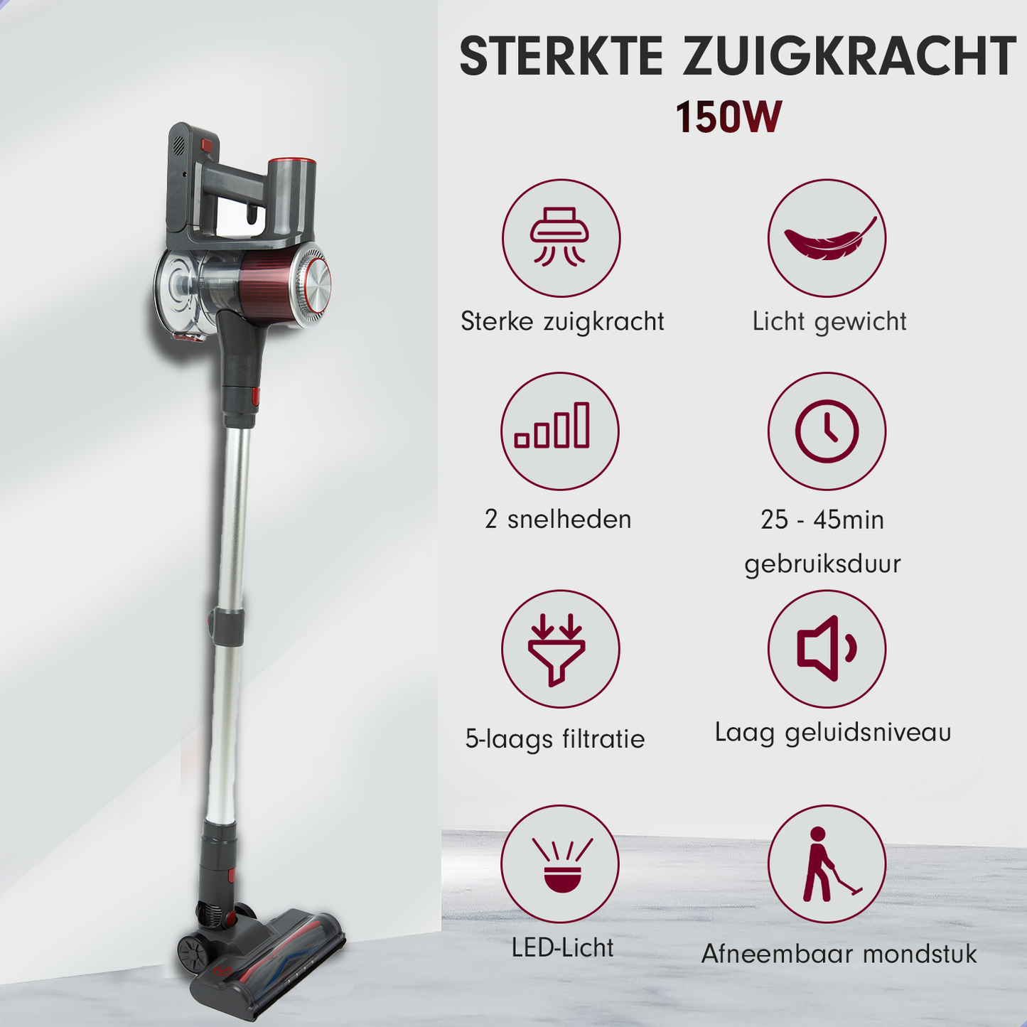 AG Steelstofzuiger. Gris platino