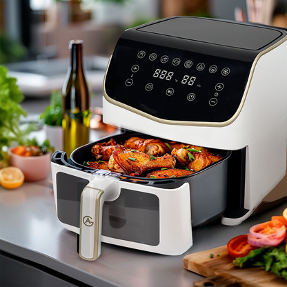 AG Airfryer XXL - White- Tot 8 personen - Met Kijkvenster