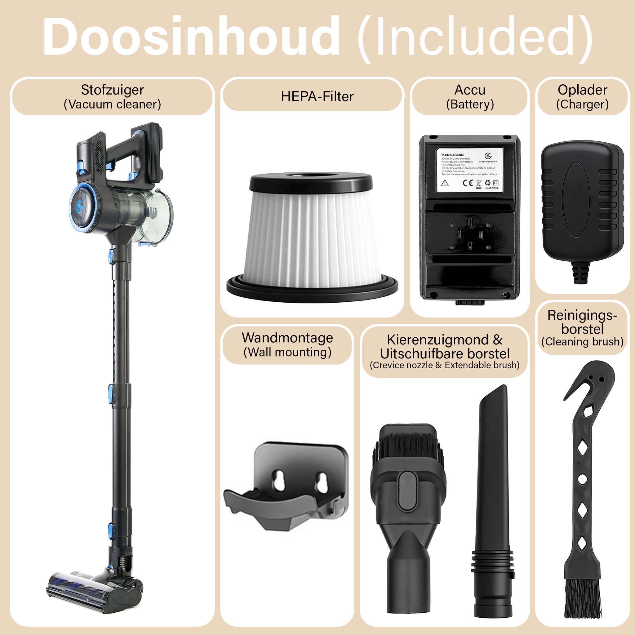 AG Steelstofzuiger. Blu notte.