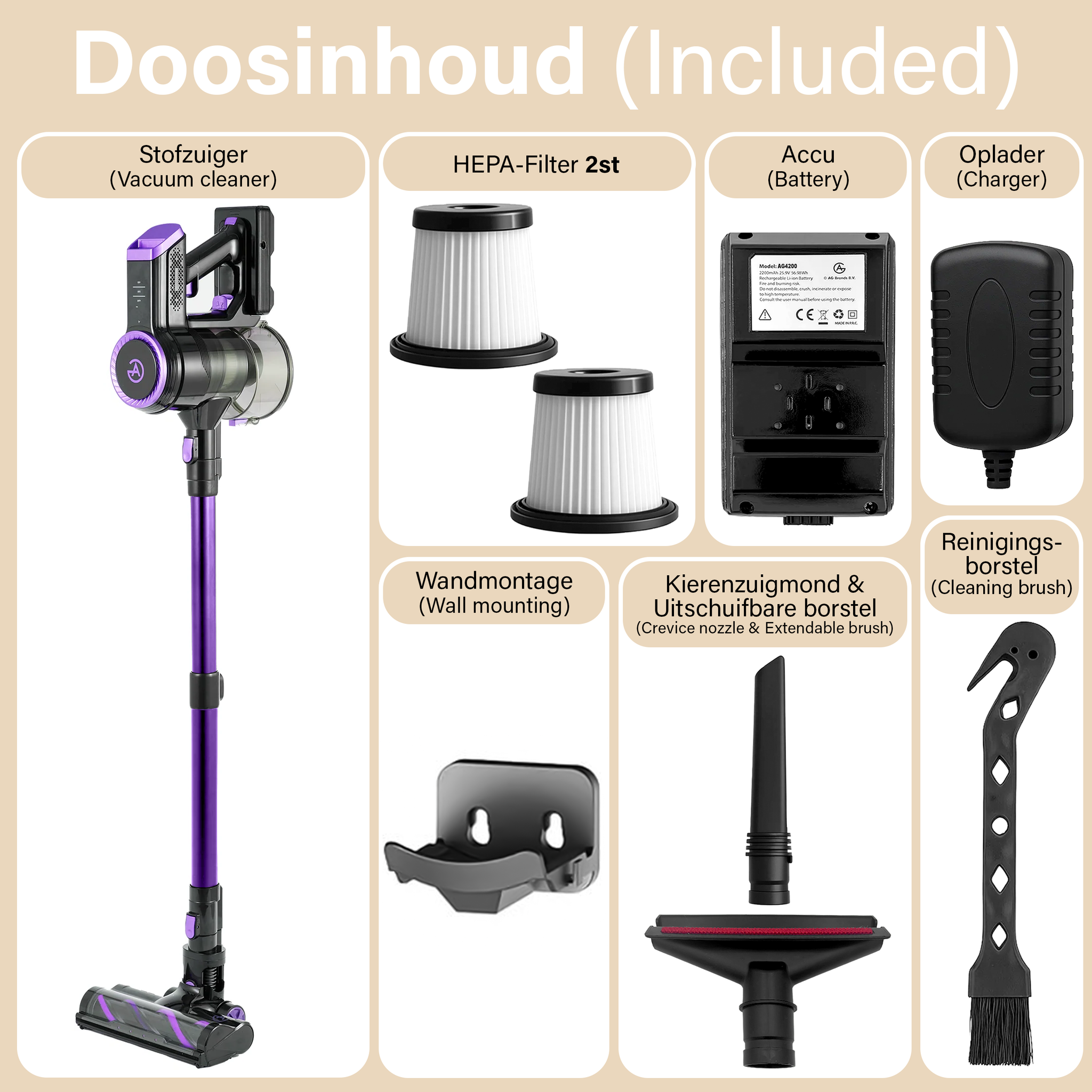 AG Steelstofzuiger. Deep Purple.