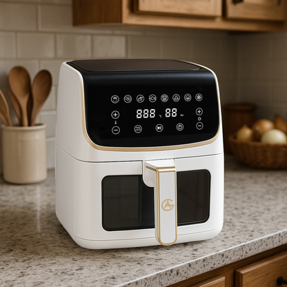 AG Airfryer XXL - White- Tot 8 personen - Met Kijkvenster