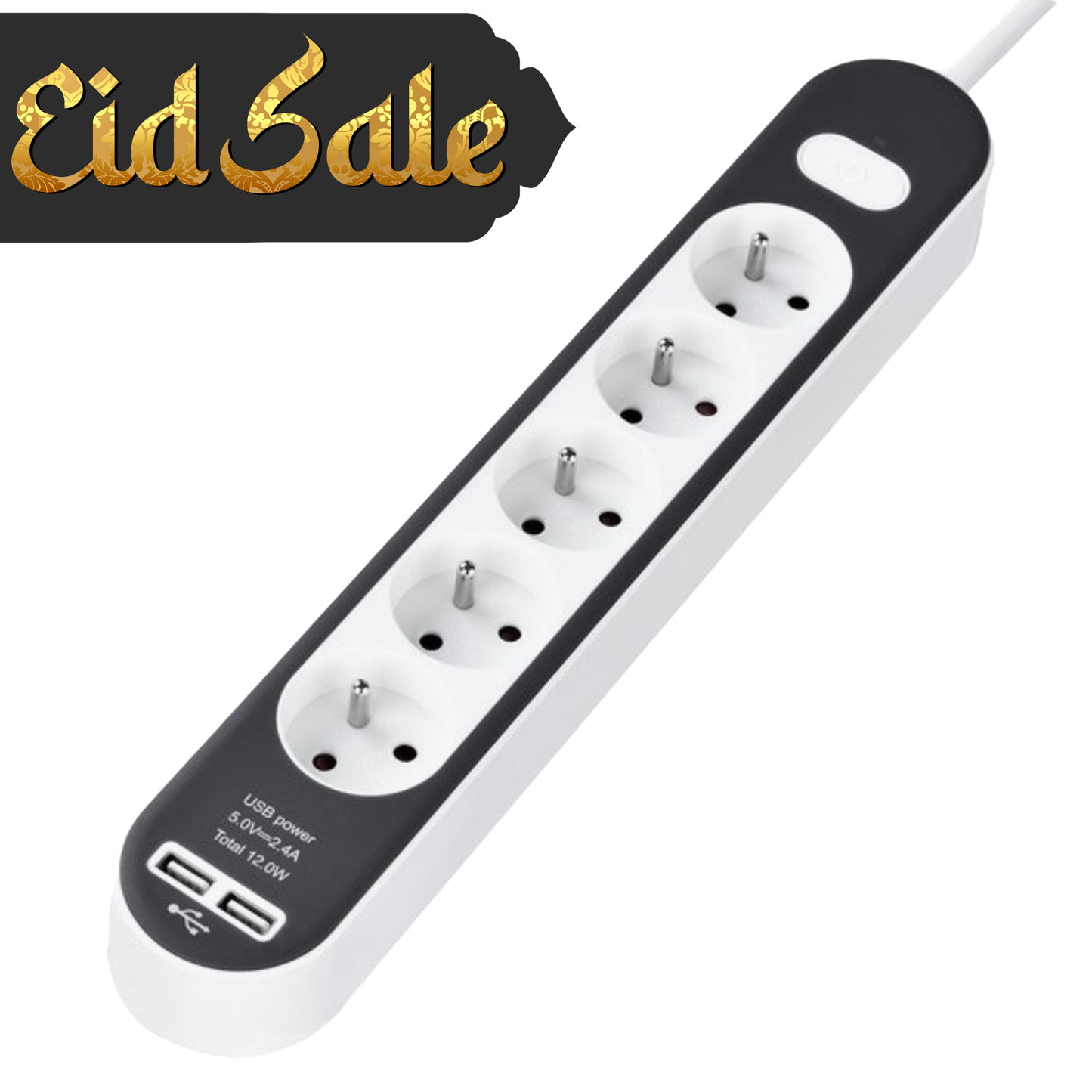 Stekkerdoos met Schakelaar & 2 usb