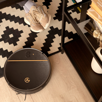 AG Robot Stofzuiger Met Dweilfunctie - Gold Stripe Design