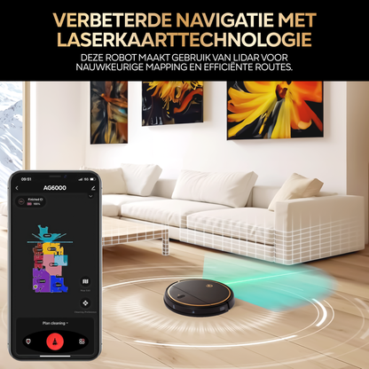 AG Robot Stofzuiger Met Dweilfunctie -Gold Ring Design.