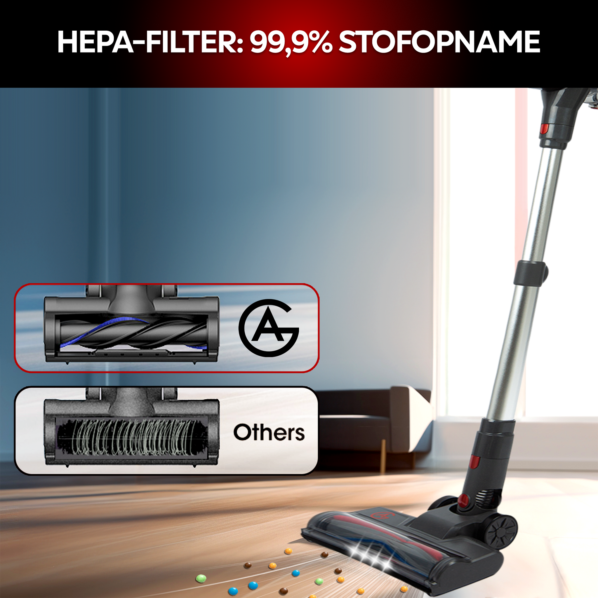 AG Støvsuger. Platinagrå.