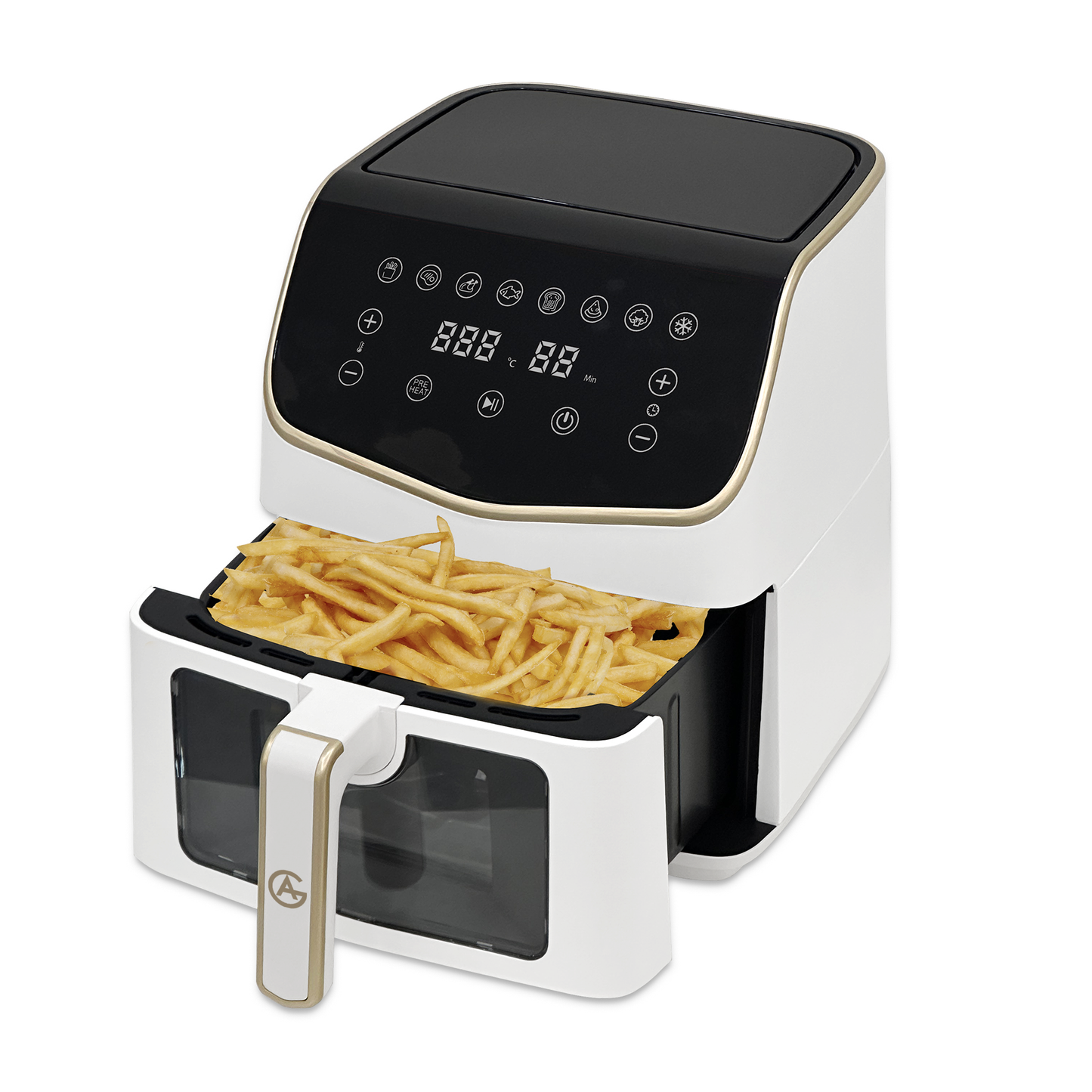 AG Airfryer XXL - White- Tot 8 personen - Met Kijkvenster