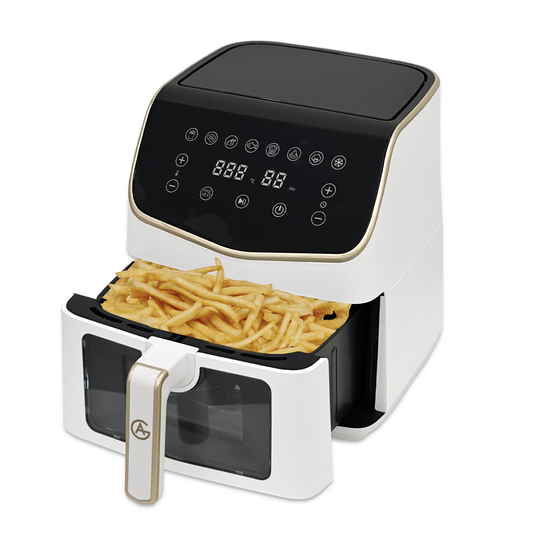 AG Airfryer XXL - White- Tot 8 personen - Met Kijkvenster